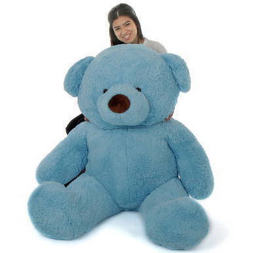 Beautiful 5ft sky blue teddy bear Sammy Chubs softest
