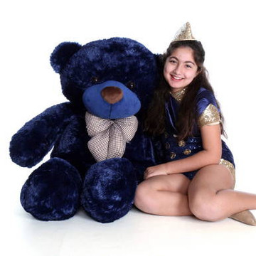 4ft Navy Blue Giant Teddy Bear Royce Cuddles