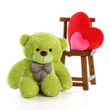 3.5 ft Giant Teddy Bear Lime Green Ace Cuddles