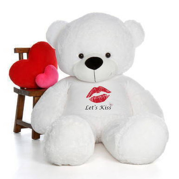 6ft Coco Cuddles White Giant Teddy Bear wearing a Let\\\\\\\\\\\\\\\\\\\\\\\\\\\\\\\\\\\\\\\\\\\\\\\\\\\\\\\\\\\\\\\'s Kiss T-Shirt for Valentine\\\\\\\\\\\\\\\\\\\\\\\\\\\\\\\\\\\\\\\\\\\\\\\\\\\\\\\\\\\\\\\'s Day