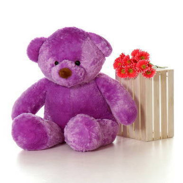 Giant 4ft Size Lila Chubs Purple Teddy Bear