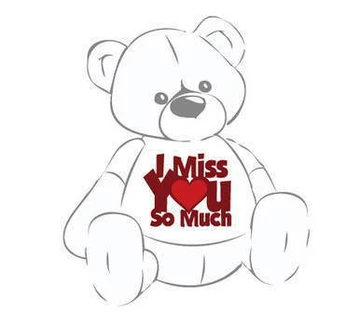 Giant Teddy Bear I Miss You So Much T-shirt