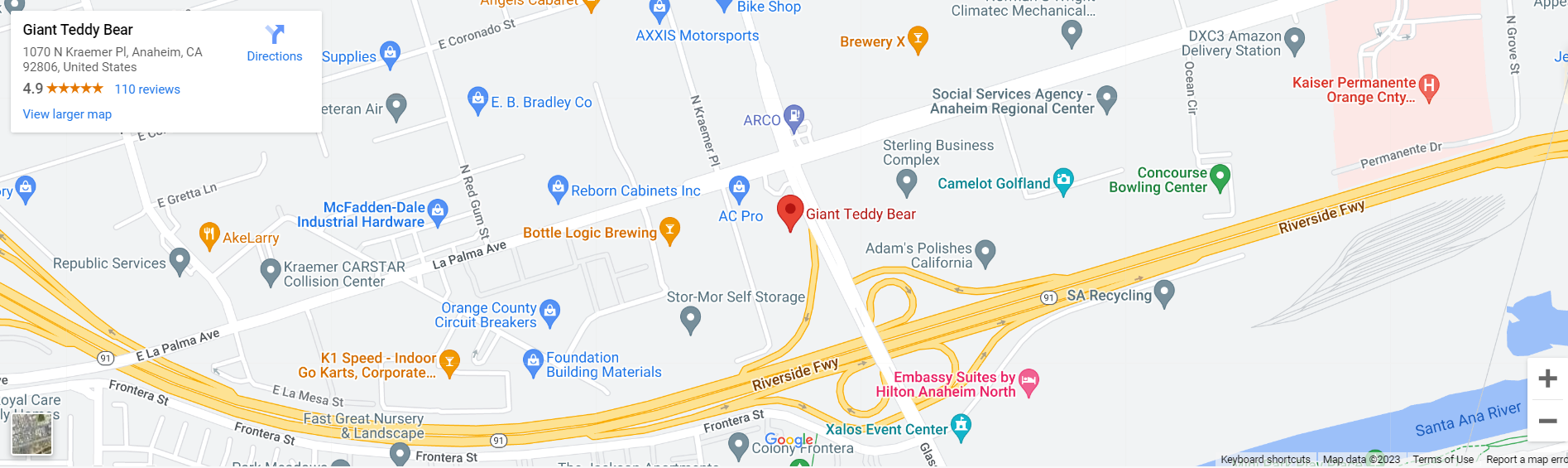 Get Directions to Giant Teddy Bear Store in Anaheim, California, United States on Google Maps