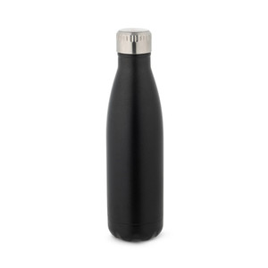SHOW SATIN. Garrafa em aço inox de parede dupla térmica, isolada a vácuo, com tampa em aço inox 500 mL