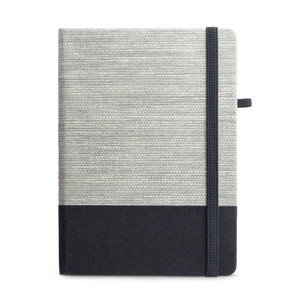 ROUSSEAU II. Caderno A5 em palha e algodão canvas com 192 páginas pautadas