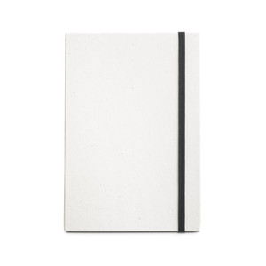 MILKY. Caderno A5,produzido através de pacotes de leite reciclados com folhas pautadas recicladas, com 160 páginas pautadas recicladas