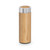 NATUREL. Garrafa em aço inox 90% reciclado e bambu de parede dupla térmica, isolada a vácuo 430 mL