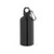KARSTEN M. Squeeze esportiva em aço inox, de parede simples e acabamento brilhante com mosquetão 560 mL