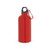 KARSTEN M. Squeeze esportiva em aço inox, de parede simples e acabamento brilhante com mosquetão 560 mL