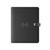 ELEVATE A5 FOLDER. Pasta A5 em poliéster 100% reciclado 300D com carregador wireless embutido 5'000 mAh e bloco com 1280 páginas pautadas