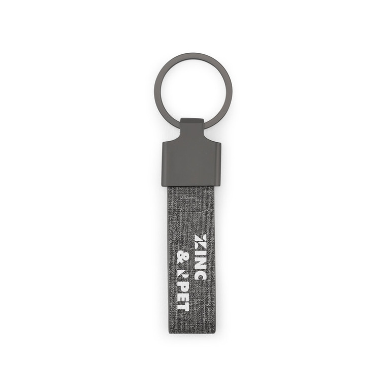 RAVEN. Chaveiro em metal e pet 30% reciclado