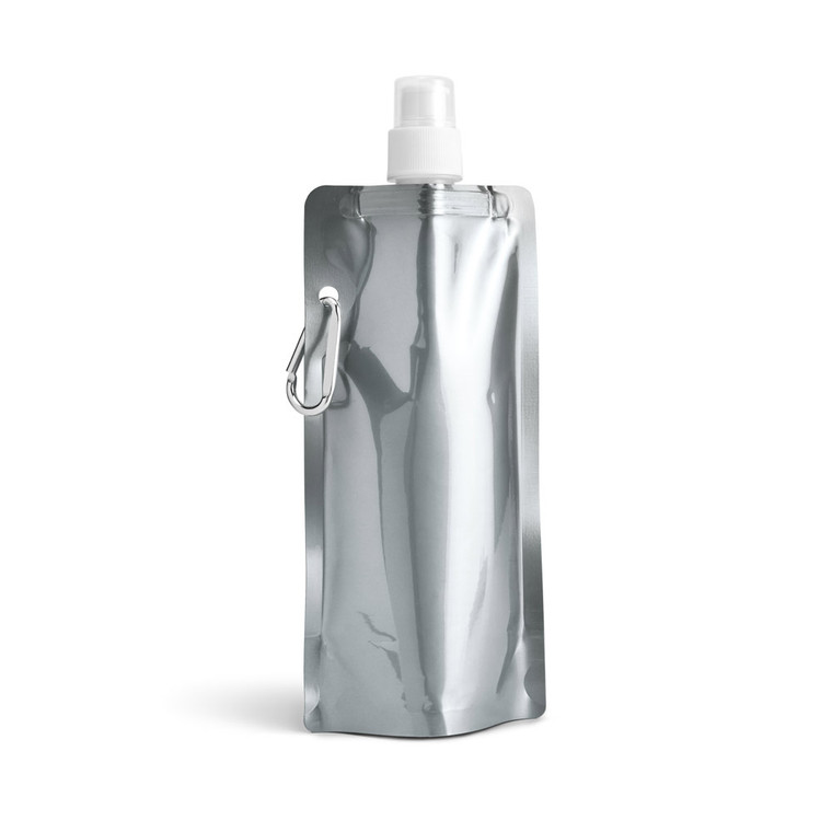 GILDED. Squeeze dobrável em PE com bico de sistema "push-pull" e acabamento metalizado 460 mL