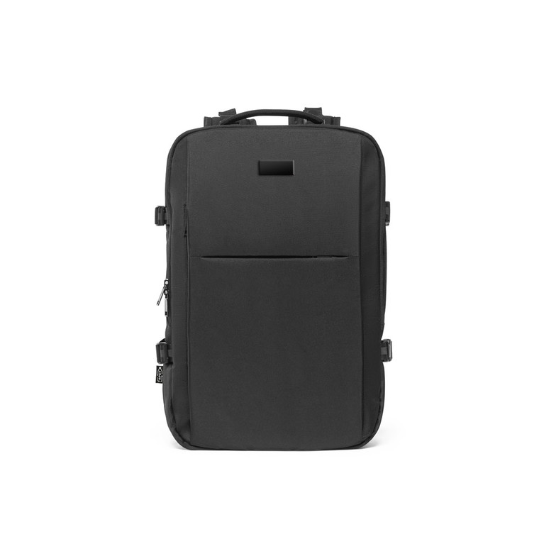 DALLAS PLATE. Mochila de viagem em poliéster reciclado 600D de alta densidade, com bolso para notebook 17'3" e placa para gravação 29 L