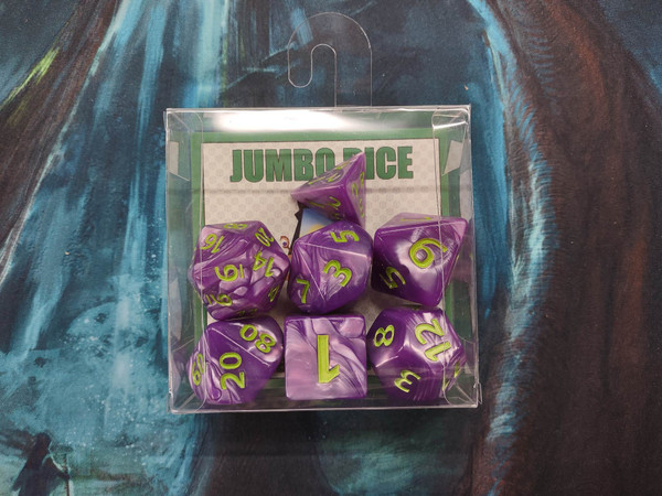 Purple Swirl Jumbo Polyhedral Set