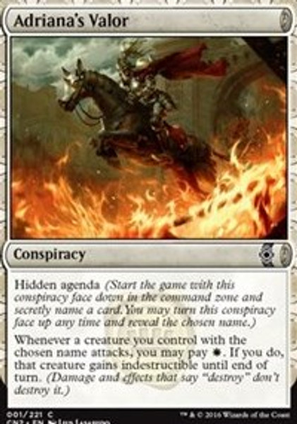 Adriana's Valor (Conspiracy: Take the Crown) - Lightly Played Foil