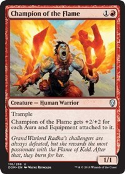 Champion of the Flame (Dominaria) - Moderately Played Foil