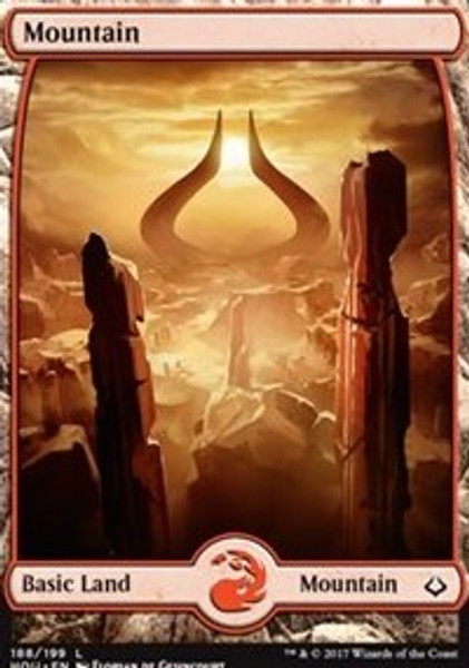 Mountain (188) - Full Art (Hour of Devastation) - Near Mint Foil