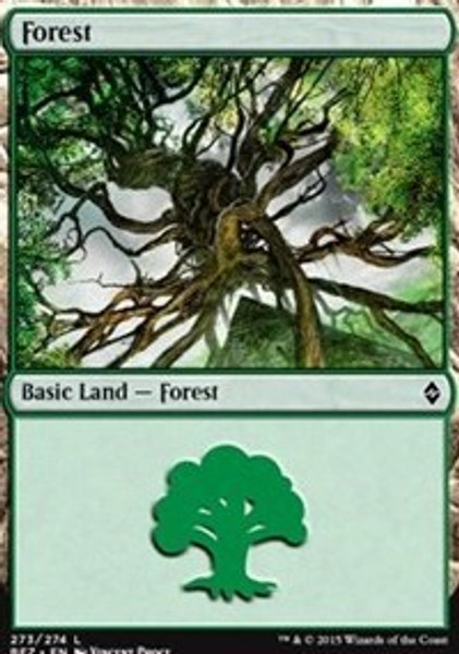 Forest (273) (Battle for Zendikar) - Lightly Played