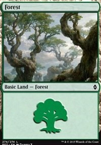 Forest (274) (Battle for Zendikar) - Near Mint