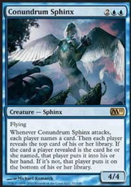 Conundrum Sphinx (Magic 2011 (M11)) - Heavily Played Foil