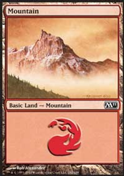 Mountain (242) (Magic 2011 (M11)) - Heavily Played