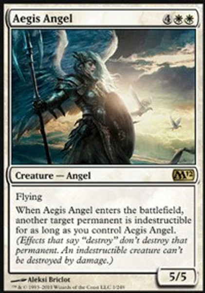Aegis Angel (Magic 2012 (M12)) - Heavily Played Foil