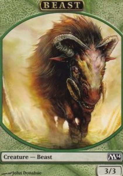 Beast Token (Magic 2014 (M14)) - Moderately Played