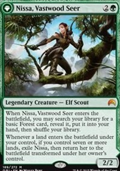 Nissa, Vastwood Seer (Magic Origins) - Lightly Played Foil