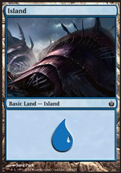 Island (149) (Mirrodin Besieged) - Moderately Played