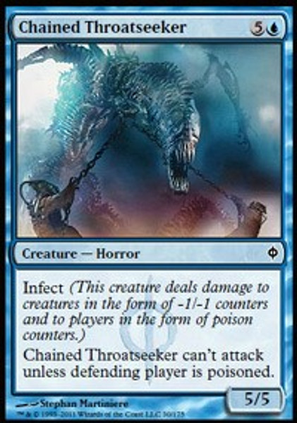 Chained Throatseeker (New Phyrexia) - Moderately Played