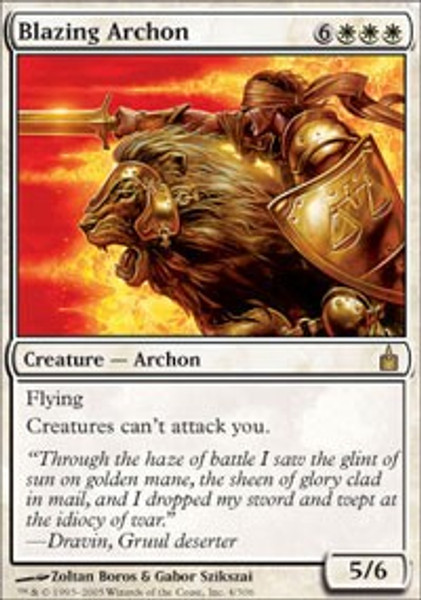 Blazing Archon (Ravnica: City of Guilds) - Moderately Played