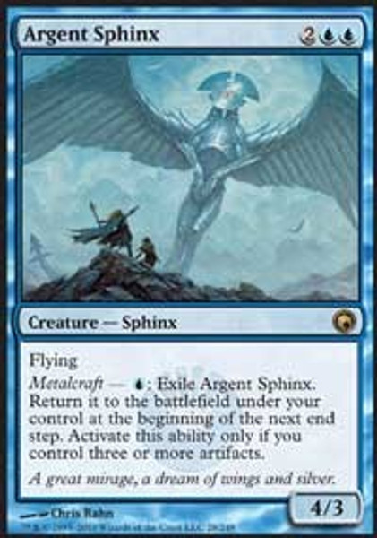 Argent Sphinx (Scars of Mirrodin) - Moderately Played Foil