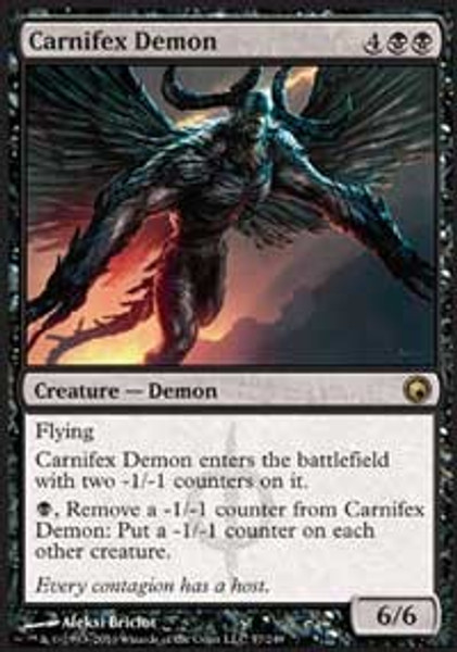Carnifex Demon (Scars of Mirrodin) - Lightly Played Foil