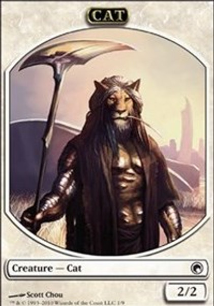 Cat Token (Scars of Mirrodin) - Damaged