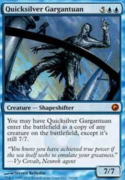 Quicksilver Gargantuan (Scars of Mirrodin) - Heavily Played Foil