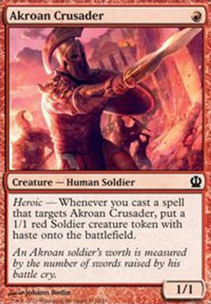 Akroan Crusader (Theros) - Heavily Played Foil