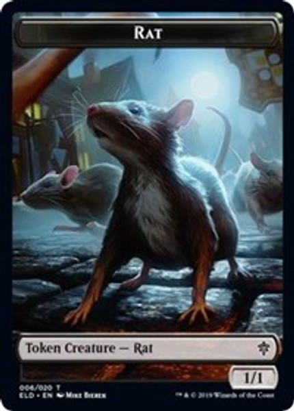 Rat // Food (18) Double-sided Token (Throne of Eldraine) - Near Mint Foil