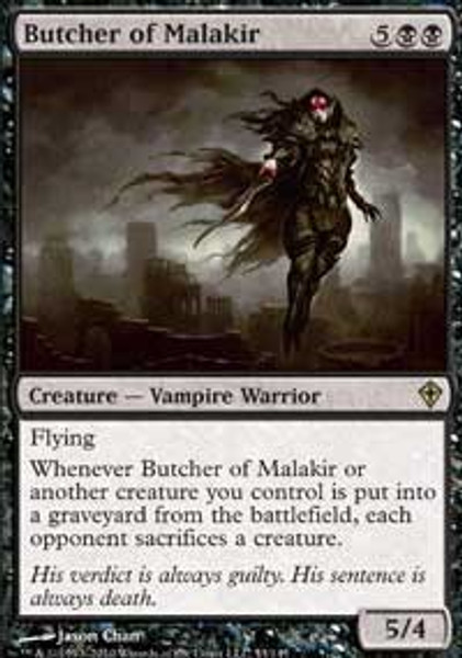 Butcher of Malakir (Worldwake) - Moderately Played Foil