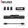 COAST 31105 HP2R – Dual Power Rechargeable Penlight, 280 Lumens, Black – what's included