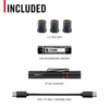 COAST 31308 XT10R – Dual Power Rechargeable Penlight, 280 Lumens, Black – what's included