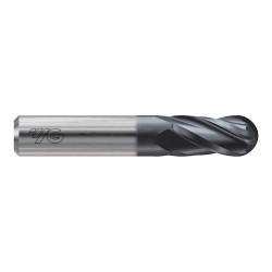 YG-1 G9I05901N YGBasix Carbide 4 Flute 30deg. Helix Regular Ball End Mill Coated 1/32 x 1/8 x 1/8 x 1-1/2