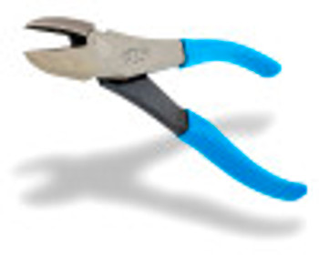 Channellock 447 | Curved Jaw Diagonal Cutting Plier Grey/Blue, 7.5-Inch Curved Diagonal