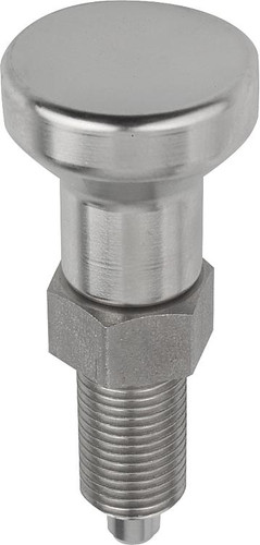 Kipp K0632.001308 | Indexing Plungers, Pull Knob, All Stainless Steel, Style A, Metric