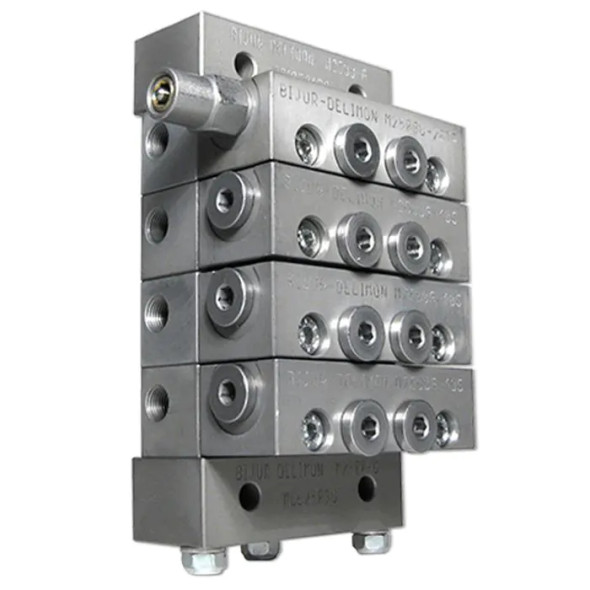 Bijur Delimon M2500B4G Assembly, 4 Section, 1/8-27 NPSF