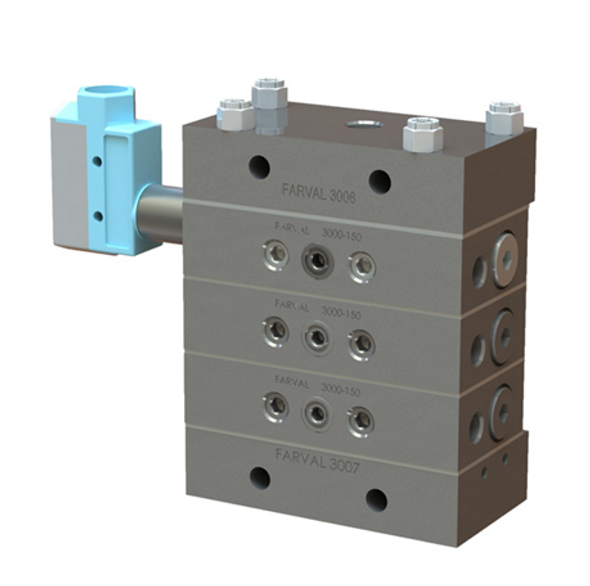 Bijur Delimon 300137 Valve Assembly, 3 Sections W/Pin (300137)