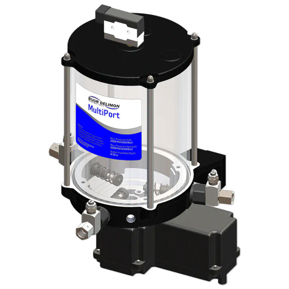 Bijur Delimon 31037-3NF Multiport Lubricator, 24V, 4L/8LB Reservoir (31037-3NF)