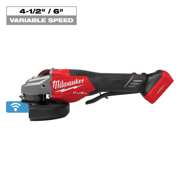 Milwaukee M18 FUEL™ 4-1/2"-6" Variable Speed Braking Grinder, Paddle Switch w/ ONE-KEY™ Milwaukee M18 FUEL™ 4-1/2"-6" Variable Speed Braking Grinder, Paddle Switch w/ ONE-KEY™
