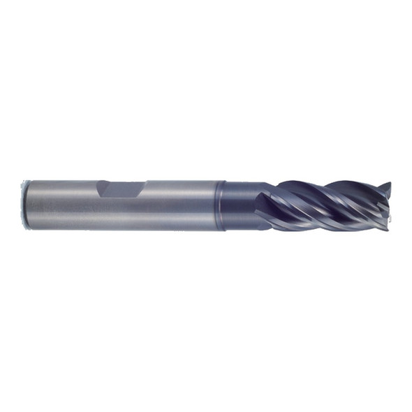 YG-1 UGMF73032 V7 Plus A 4 Flute Multiple Helix Extended Neck Flat Shank End Mill 1/2 x 1/2 x 5/8 x 1-1/2 x 4