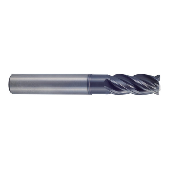 YG-1 UGMF74970 V7 Plus A 4 Flute Multiple Helix Extended Neck Corner Radius Plain Shank End Mill 5/8(R.090) x 5/8 x 3/4 x 4-1/8 x 6