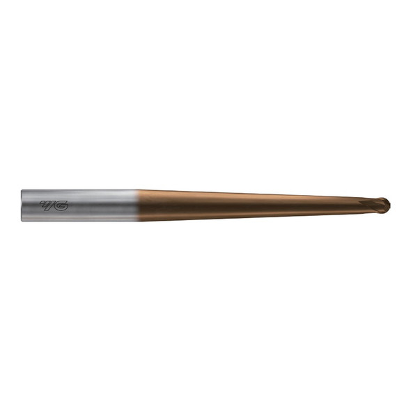 YG-1 HPK47972 X1-EH 2 Flute Taper Neck Ball Nose End Mill 0.8 x 4 x 0.6(12) x 60